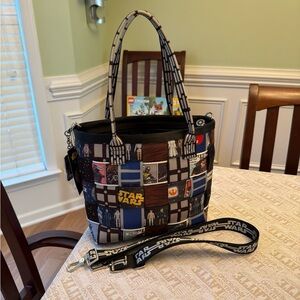 Harveys Star Wars Patchwork Tote - Black, Brown, and Blue